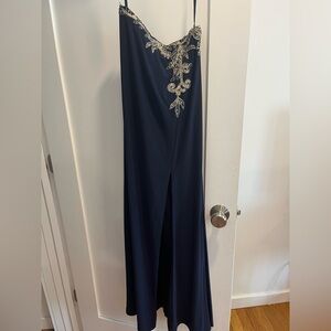 Xscape embroidered lace maxi dress